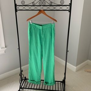 J.Crew green linen pants